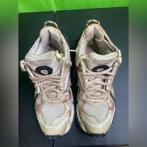 Balenciaga Gold and Cream Sneakers